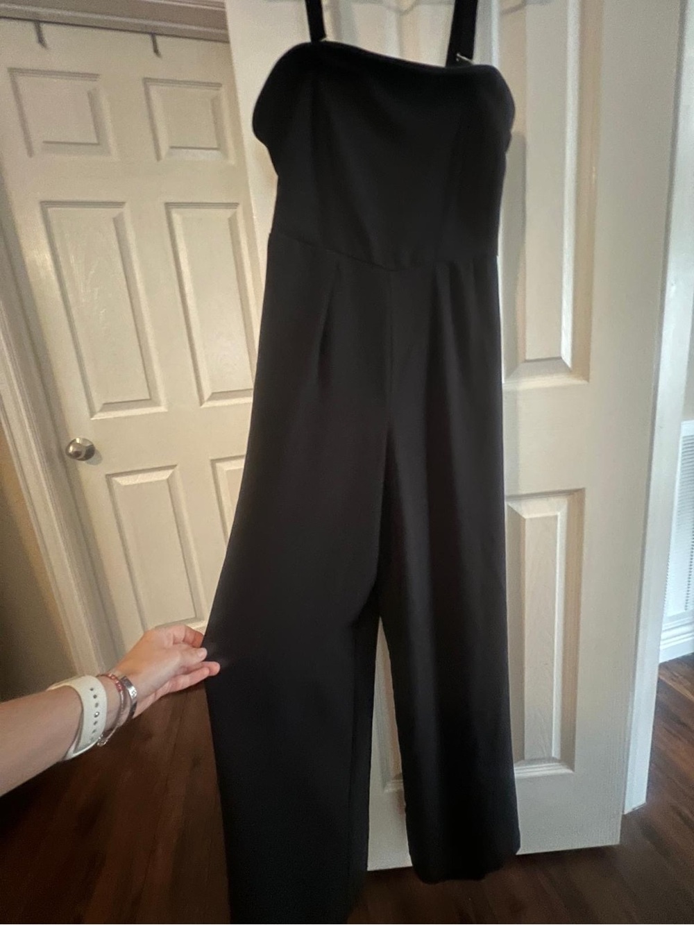 Strapless Black Wide-Leg Jumpsuit